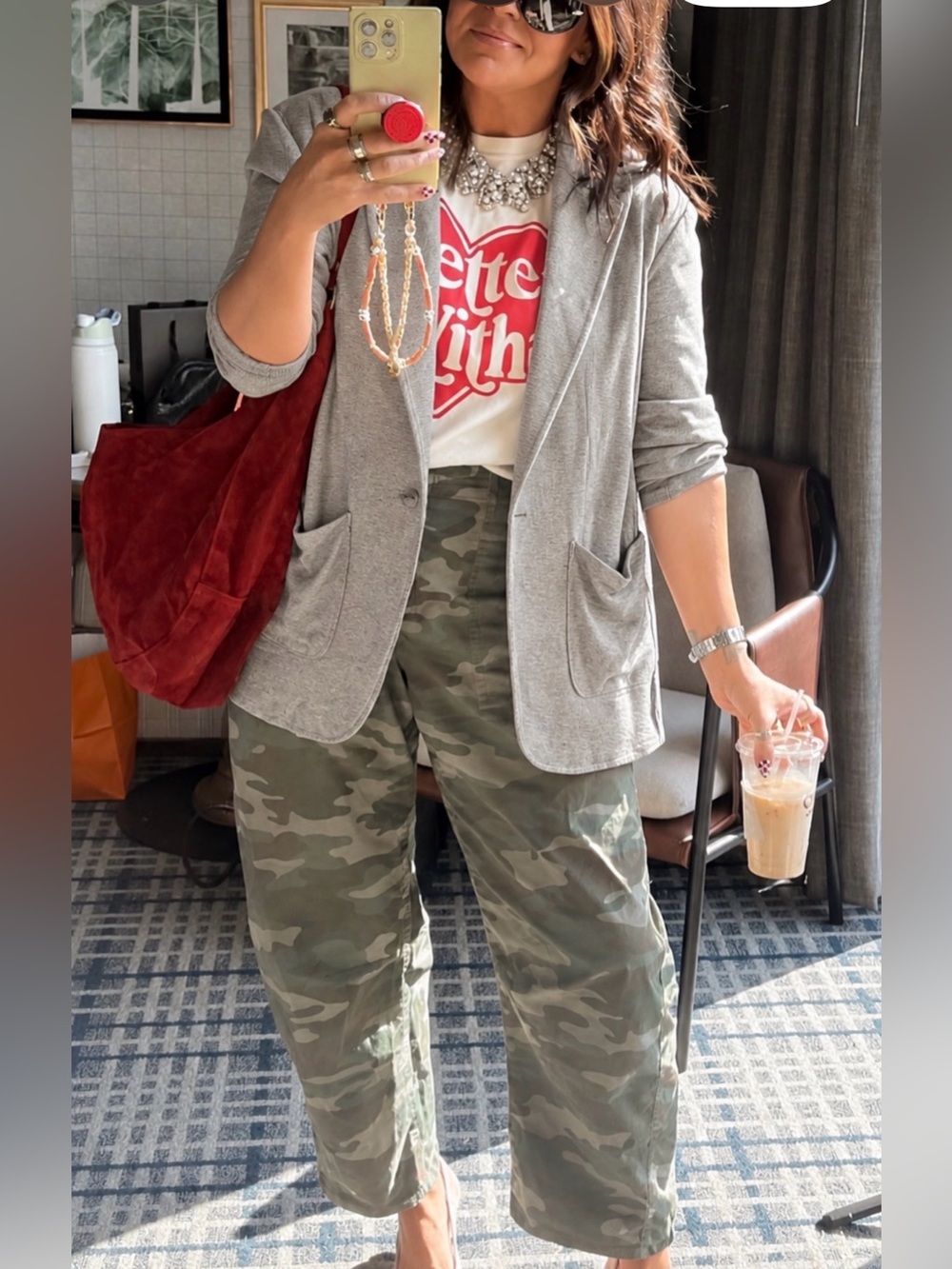 J. Jill Light Gray Knit Blazer Jacket